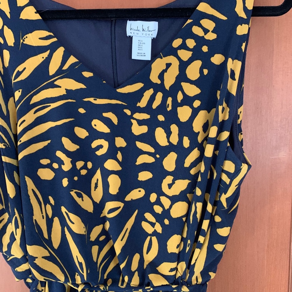 Blue-Gold Jumper 1 piece, sleeveless w/blouson - Picture 9 of 10